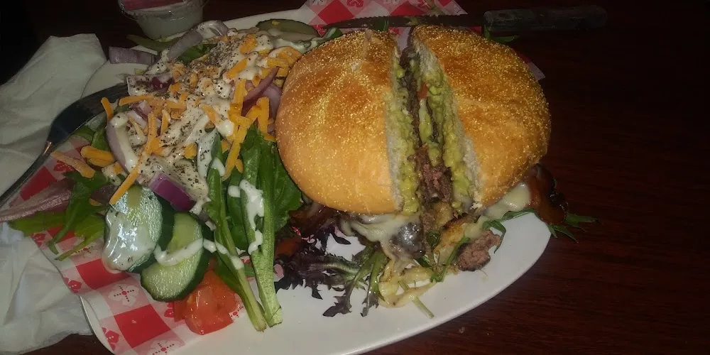 Avocado Burger and Salad