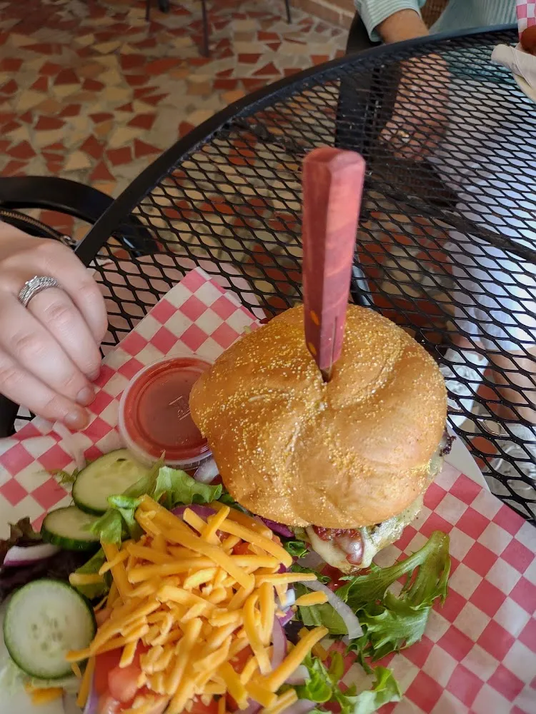 Pesto Grilled Chicken Sandwich with Side Salad